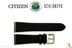 Citizen 59-S50238 Original Replacement 23mm Black Smooth Leather Watch Band Strap w/ Metal Ends