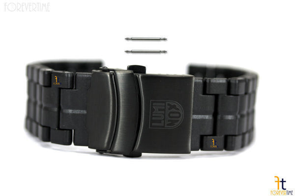 Luminox 3050 23mm Black Polymer Carbon Bracelet Watch Band w/2 Pins 3080 3800 - Forevertime77