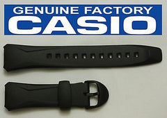 CASIO WVA-104HA Original 16mm BLACK Rubber Watch BAND Strap  WVA-104HY WVA-104H