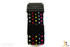 Stretch for Pop Swatch Black Rainbow Polka Dots Watch Band Strap - Forevertime77