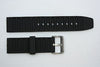 22mm Braided Heavy Italian Black Rubber Watch BAND Strap FITS Luminox S/S Buckle - Forevertime77
