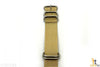 20mm Fits Luminox Nylon Woven Beige Watch Band Strap 4 Stainless Steel Rings - Forevertime77
