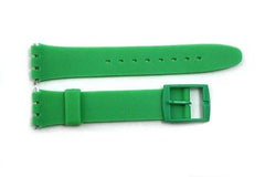 17mm Green Soft PVC Replacement Watch Band Strap fits SWATCH watches/ 2 pins