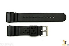 22mm for SEIKO Z-22 Divers Heavy Black Rubber Watch Band Strap