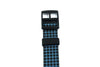 17mm Neon Blue Checkered PVC Replacement Watch Band Strap fits SWATCH watches - Forevertime77