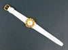 Pedre Stainless Steel Gold Plated Unisex White & Gold Vintage 1990's NEW