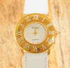 Pedre Stainless Steel Gold Plated Unisex White & Gold Vintage 1990's NEW