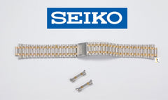 19mm SEIKO B1651.I Men's Original Two-Tone Stainless Steel Watch Band with 2 End Pieces Vintage/Brand New 1990's