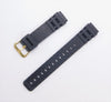 18mm Vintage but NEW CASIO Black Rubber Watch Band Strap 1990's