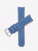 Citizen AT8020-03L Original Replacement 23mm Blue Angles Leather Watch Band Strap 4-S084059