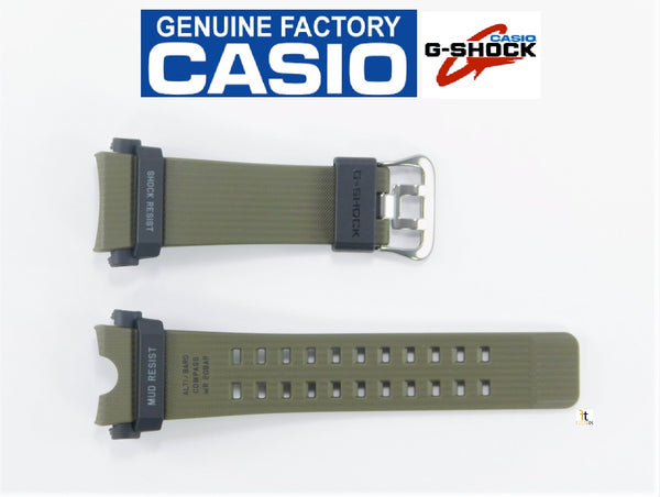 CASIO G-SHOCK Original Mudmaster Olive Green Rubber Watch Band Strap GG-B100-1A3
