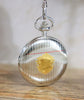 Colibri Stainless Steel Gold Plated Pocket Watch with Chain Swiss Made