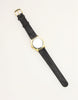 Sonic Unisex Watch Stainless Steel Gold Plated Leather Band Vintage New 1990's