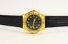 Sonic Unisex Watch Stainless Steel Gold Plated Leather Band Vintage New 1990's
