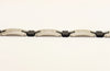 Stainless Steel and Rubber Cross Link Bracelet Adjustable Unisex New