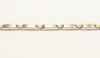 Stainless Steel Link Bracelet With Gold Plated Beaded Detailing Adjustable Unisex New