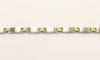 Stainless Steel Link Bracelet With Gold Plated Beaded Detailing Adjustable Unisex New