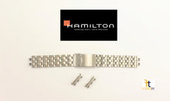 18mm Hamilton Brushed Stainless Steel Metal Band With Curved Ends (+2pins)