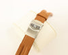 18mm Universal Geneve Brown Leather Band with Deployment Buckle Swiss Made