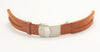 18mm Universal Geneve Brown Leather Band with Deployment Buckle Swiss Made