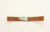 18mm Universal Geneve Brown Leather Band with Deployment Buckle Swiss Made