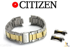 Citizen Original 59-S00271/59-S01919 19mm Two-Tone Stainless Steel Watch Band Strap AN3124-53L