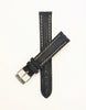 18mm Original Sector Black Genuine Leather Suede Band