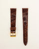 18mm Primo Genuine Crocodile Watch Band Strap Brown Made in Italy