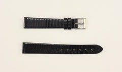 14mm Primo Genuine Teju Lizard Black Watch Band Strap Made in Italy