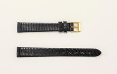 12mm Primo Genuine Teju Lizard Black Watch Band Strap Made in Italy