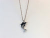 Stainless Steel Dolphin Pendant with Stainless Steel Rope Chain Necklace Unisex