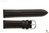 TIMEX Q7B858 Original 20mm Dark Brown Calfskin Leather Watch Band Strap w/ 2Pins - Forevertime77