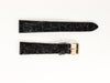 Primo 18mm - 19mm Crocodile Veritable Black Italian Watch Band CrocoMB1819 - Forevertime77