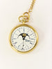 Aero Neuchatel Gold Plated Mechanical Pocket Watch with Moon Phase - Forevertime77