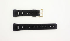 20mm Compatible with CASIO and TIMEX Watches Black Rubber Watch BAND CA-53