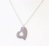 Stainless Steel Heart Pendant with Stainless Steel Chain Necklace Unisex