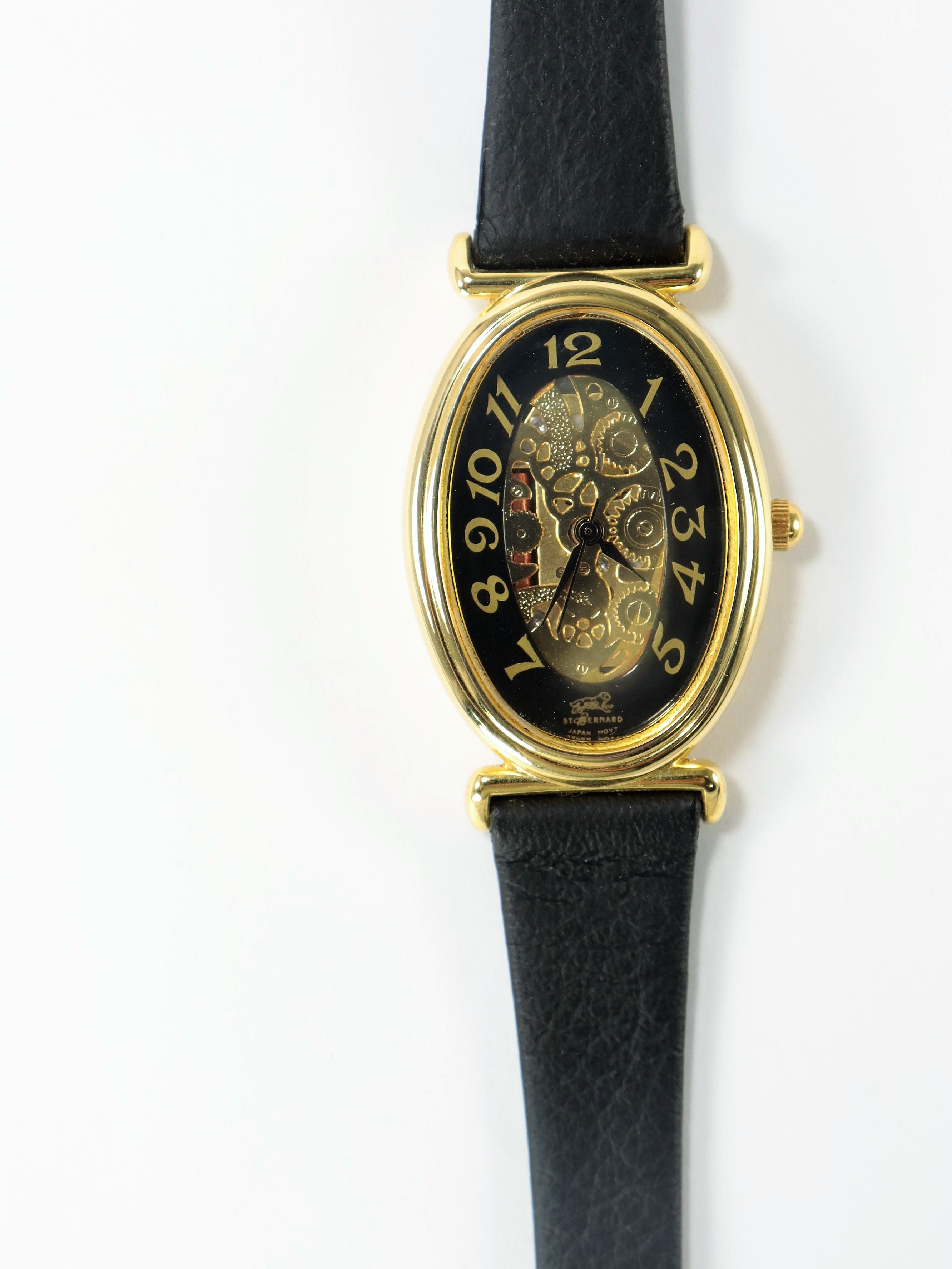 Vintage Womens Watch, Steampunk Watch, Leather Cuff Watch, Bracelet Watch