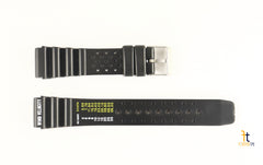 20mm Compatible Fit 59-L7334 Citizens Black Rubber Waterproof Divers Watch Band Strap
