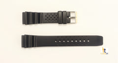 20mm Compatible Fit Citizens Black Rubber Waterproof Divers Watch Band Strap