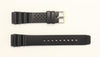 20mm Compatible Fit Citizens Black Rubber Waterproof Divers Watch Band Strap