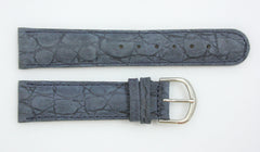 Nubuck Genuine Blue Leather Watch BAND (Various Sizes/Buckle Color)