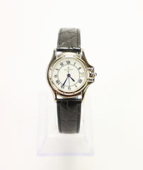 Jacques Edho Ladies Watch Swiss Made Stainless Steel Leather Band New Old Stock 1990's