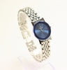 Jacques Edho Ladies Watch Swiss Made Stainless Steel Blue Dial New Old Stock 1990's