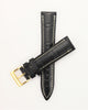 Citizen 4-S010993, BE9092-07A Original 20mm Black Leather Watch Band Croco Design