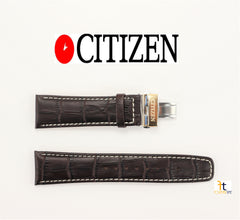Citizen 59-R50167/59-R50186 Original 23mm Brown Leather Watch Band 4-R005995 BU2023-04E