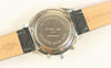 Techno Com by KC Men's Watch Stainless Steel Mother of Pearl Black Leather Band Preowned