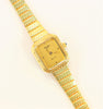 Carl-Ange Swiss Made Stainless Steel Gold Plated Ladies Watch Vintage New with Tag 1990's
