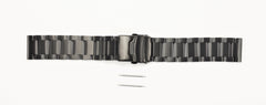22mm Solid Stainless Steel Black Tone Watch Band Compatible w/Hamilton, Tissot, Omega, Tag Heuer