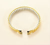 Vintage Original SWATCH Stainless Steel Gold Plated Metal Expandable Watch Band with Pearls 1990's NEW OLD STOCK