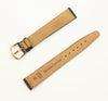 Black Genuine Leather Watch Band Faux Ostrich Design French Made (Various Sizes)